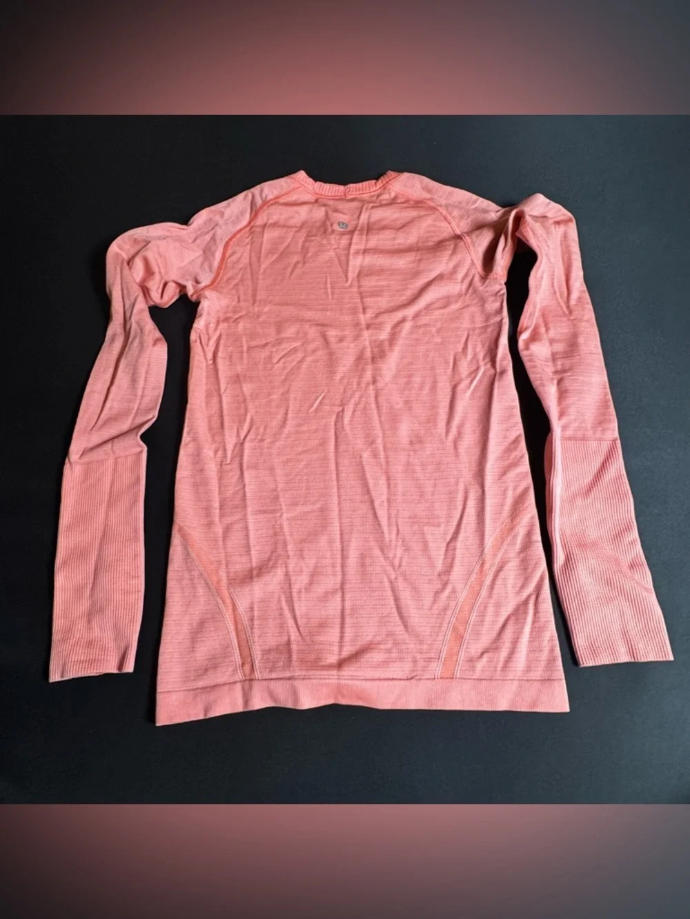 lululemon Coral Long Sleeve Seamless Performance Tee Athleisure